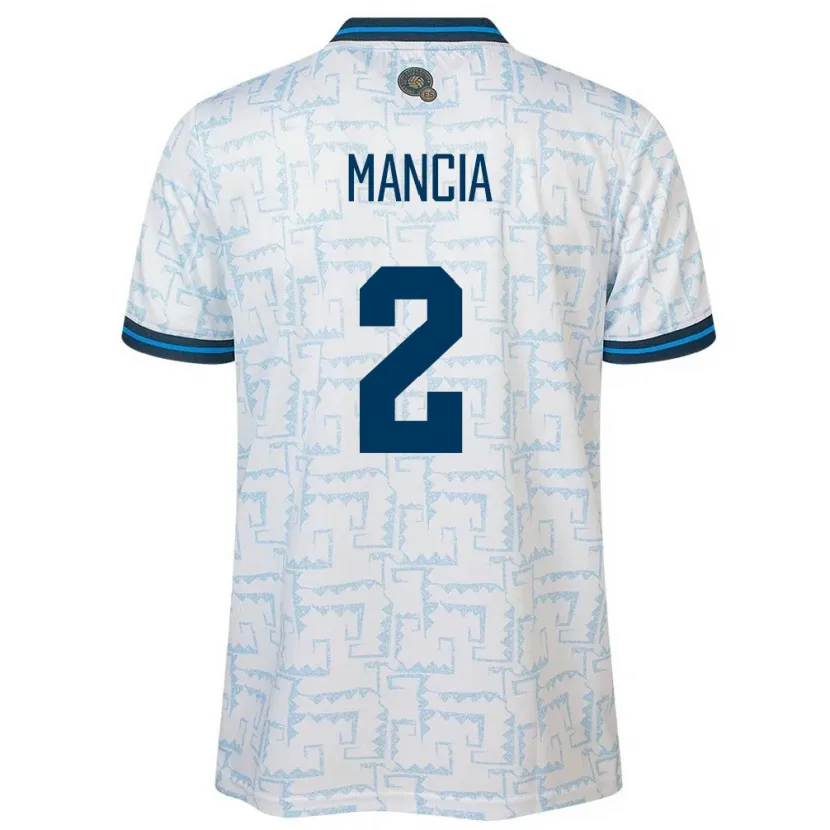 Danxen Barn El Salvador Steven Mancia #2 Vit Bortatröja Matchtröjor 24-26 Tröjor T-Tröja