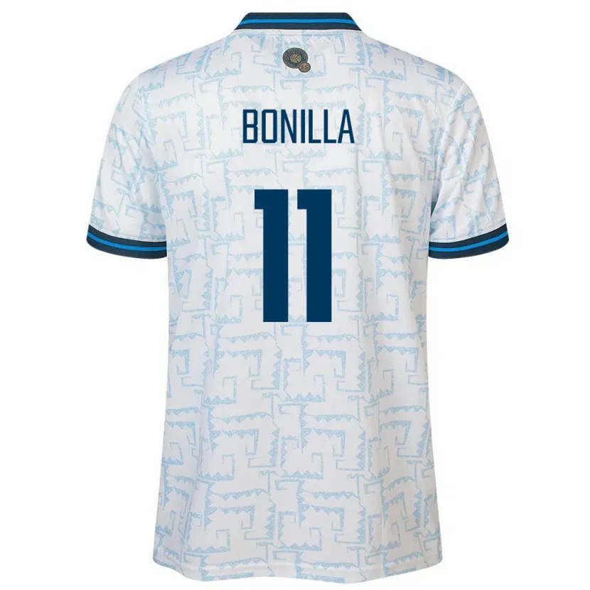 Danxen Barn El Salvador Jarell Bonilla #11 Vit Bortatröja Matchtröjor 24-26 Tröjor T-Tröja
