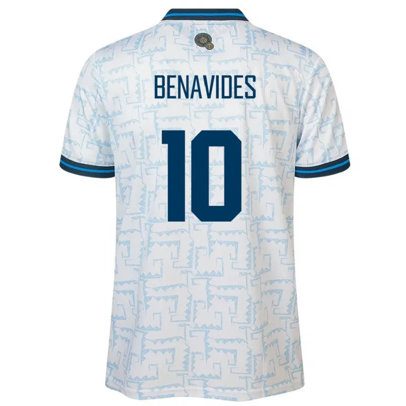 Danxen Barn El Salvador Matthew Benavides #10 Vit Bortatröja Matchtröjor 24-26 Tröjor T-Tröja