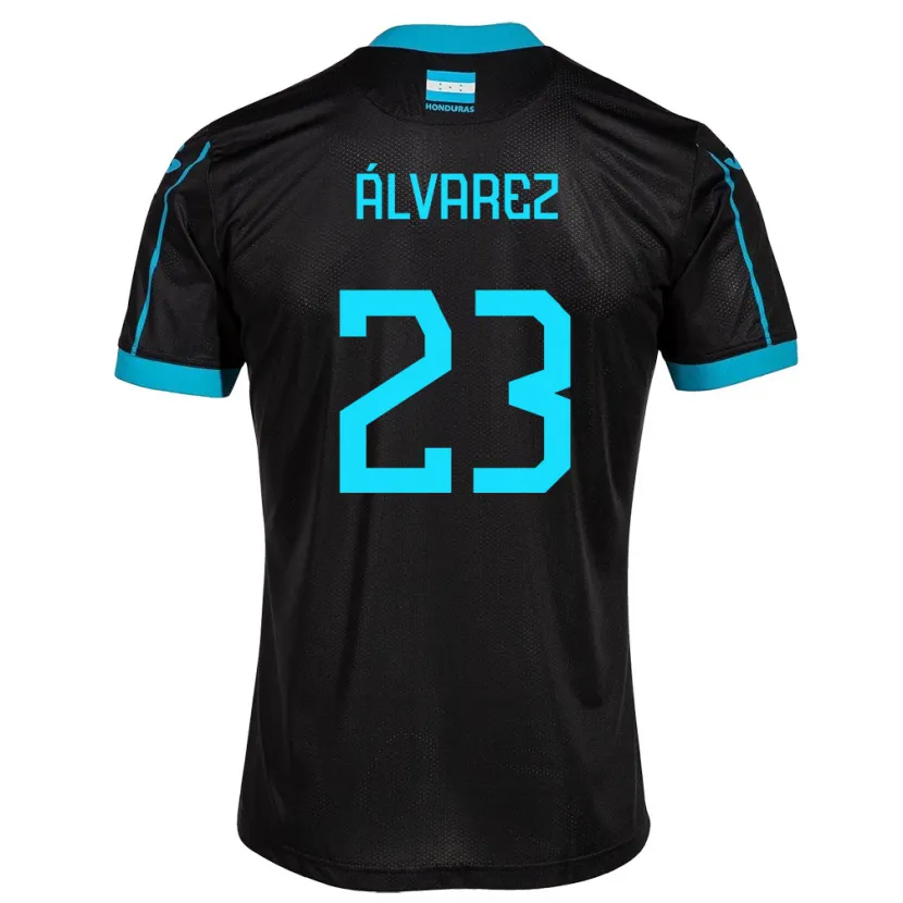 Danxen Barn Honduras Jorge Álvarez #23 Svart Bortatröja Matchtröjor 24-26 Tröjor T-Tröja