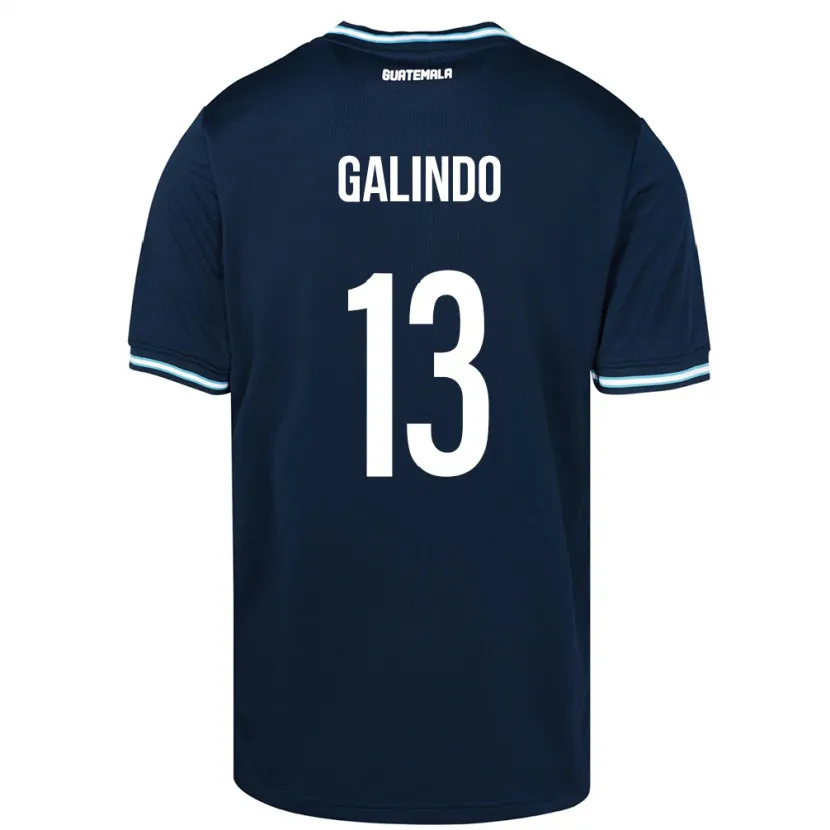 Danxen Barn Gwatemala Alejandro Galindo #13 Blå Bortatröja Matchtröjor 24-26 Tröjor T-Tröja