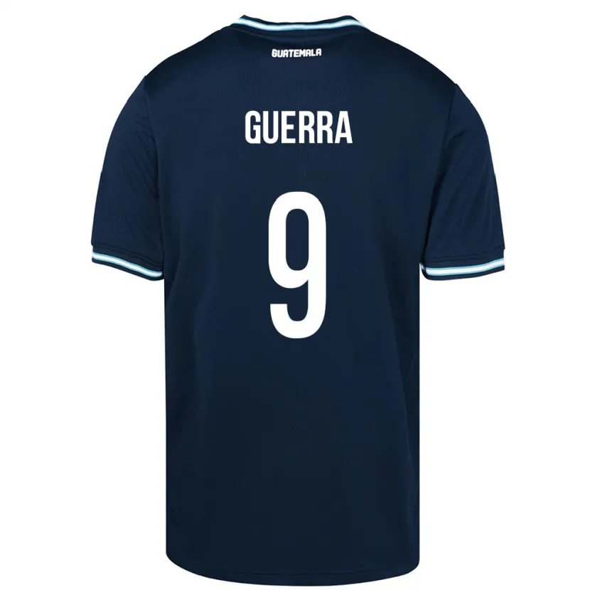 Danxen Barn Gwatemala Oseas Guerra #9 Blå Bortatröja Matchtröjor 24-26 Tröjor T-Tröja