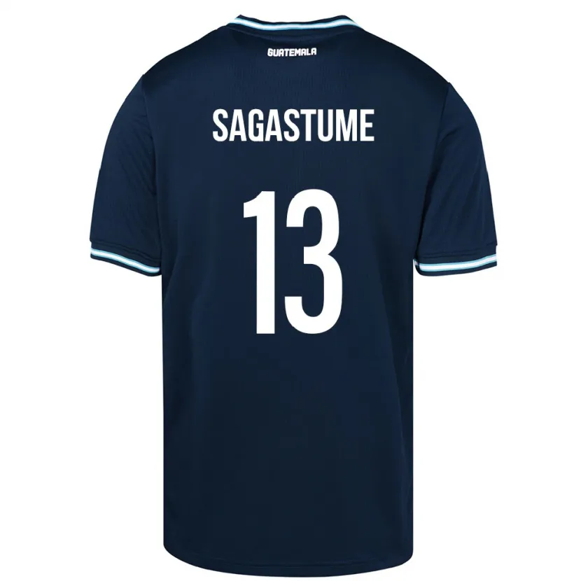 Danxen Barn Gwatemala Selvin Sagastume #13 Blå Bortatröja Matchtröjor 24-26 Tröjor T-Tröja