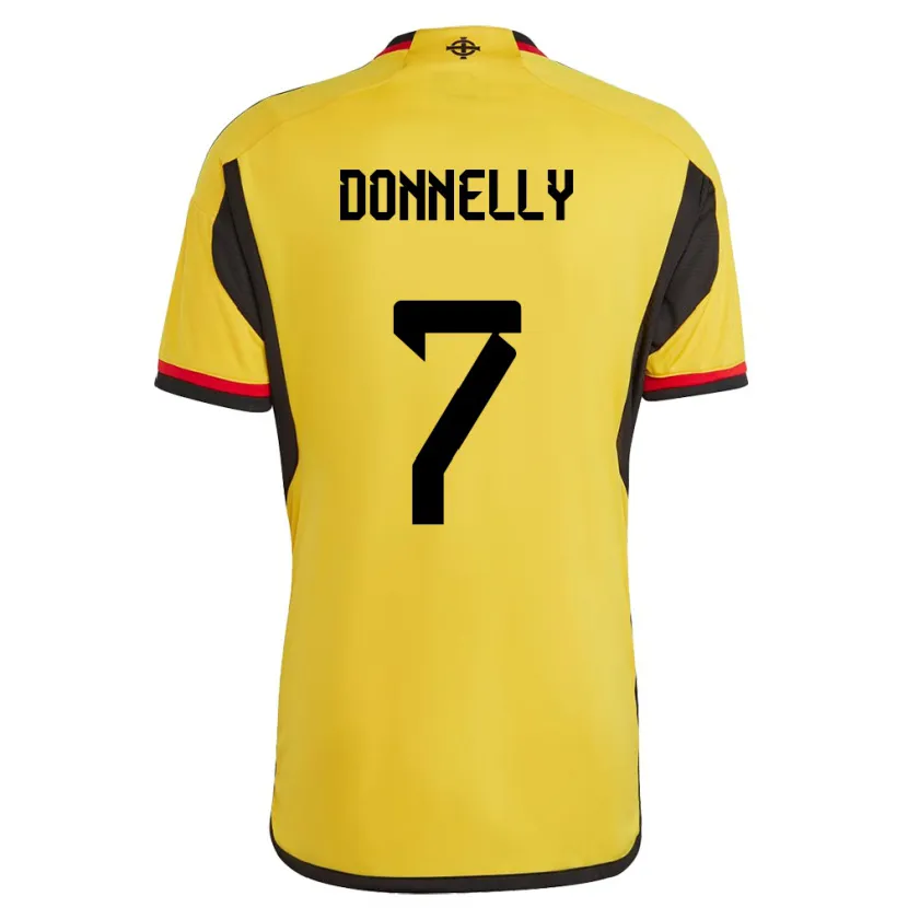 Danxen Barn Nordirland Caolan Donnelly #7 Vit Bortatröja Matchtröjor 24-26 Tröjor T-Tröja