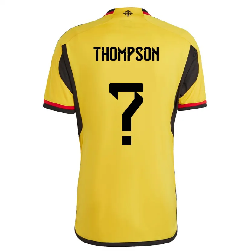 Danxen Barn Nordirland Kalum Thompson #0 Vit Bortatröja Matchtröjor 24-26 Tröjor T-Tröja