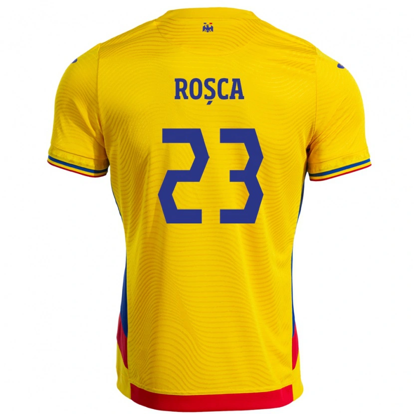 Danxen Män Rumänien Alexandru Roșca #23 Gul Hemmatröja Matchtröjor 24-26 Tröjor T-Tröja