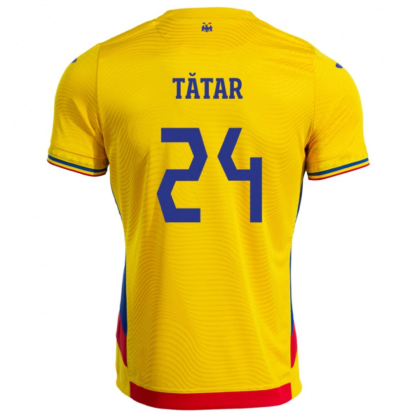 Danxen Män Rumänien Mădălina Tătar #24 Gul Hemmatröja Matchtröjor 24-26 Tröjor T-Tröja