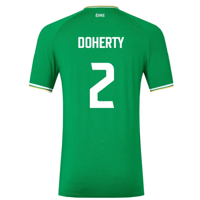 Danxen Män Irland Matt Doherty #2 Grön Hemmatröja Matchtröjor 24-26 Tröjor T-Tröja