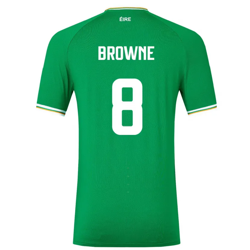 Danxen Män Irland Alan Browne #8 Grön Hemmatröja Matchtröjor 24-26 Tröjor T-Tröja