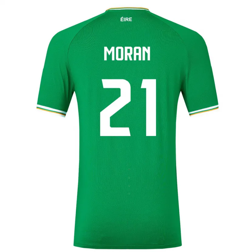 Danxen Män Irland Andy Moran #21 Grön Hemmatröja Matchtröjor 24-26 Tröjor T-Tröja