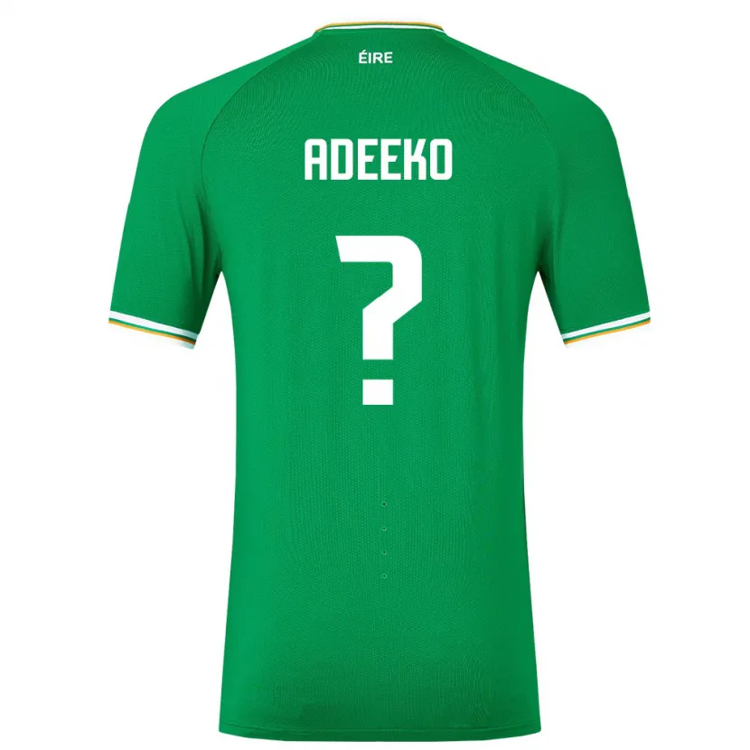 Danxen Män Irland Baba Adeeko #0 Grön Hemmatröja Matchtröjor 24-26 Tröjor T-Tröja