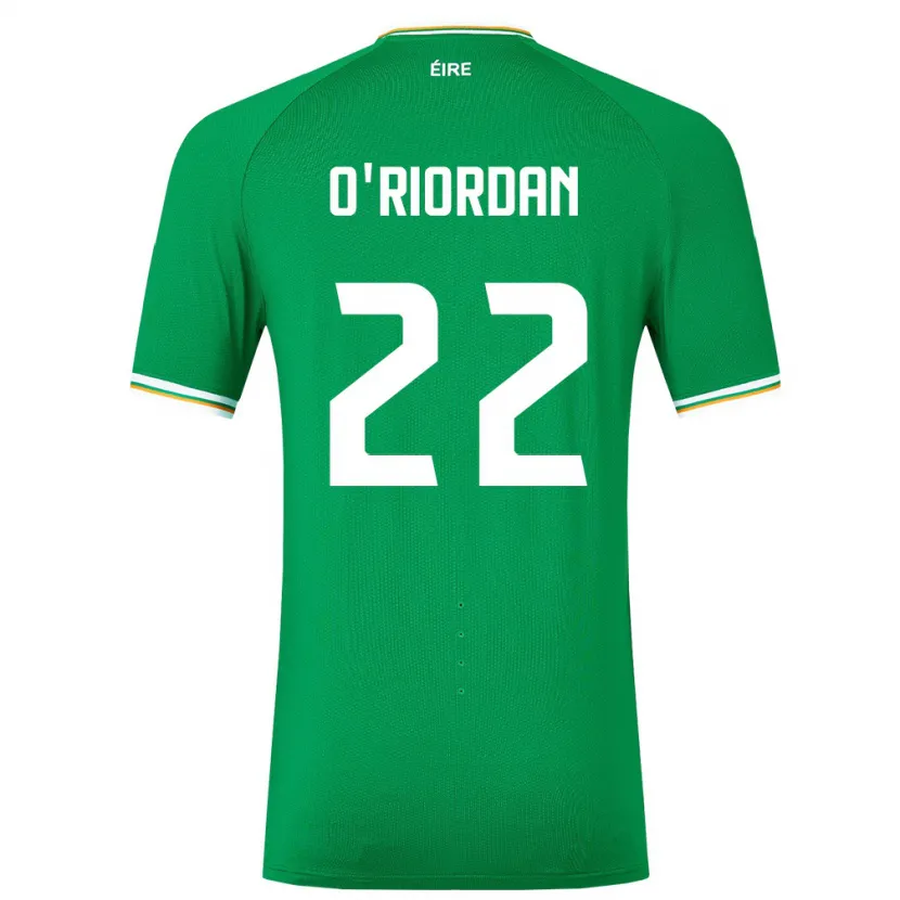 Danxen Män Irland Connor O'riordan #22 Grön Hemmatröja Matchtröjor 24-26 Tröjor T-Tröja
