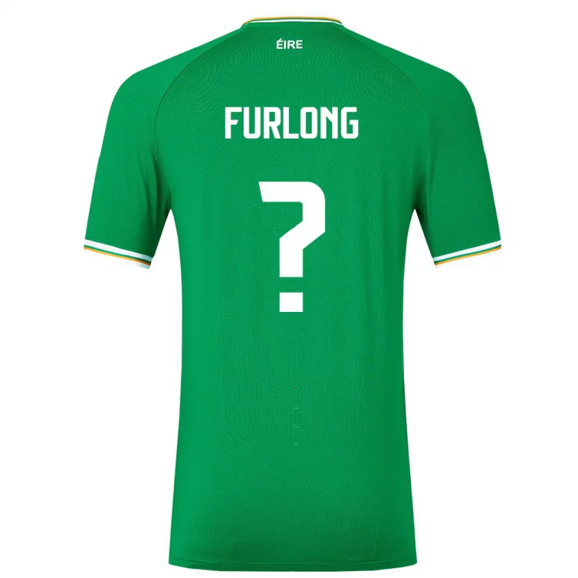 Danxen Män Irland James Furlong #0 Grön Hemmatröja Matchtröjor 24-26 Tröjor T-Tröja