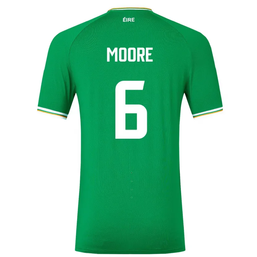 Danxen Män Irland Matthew Moore #6 Grön Hemmatröja Matchtröjor 24-26 Tröjor T-Tröja