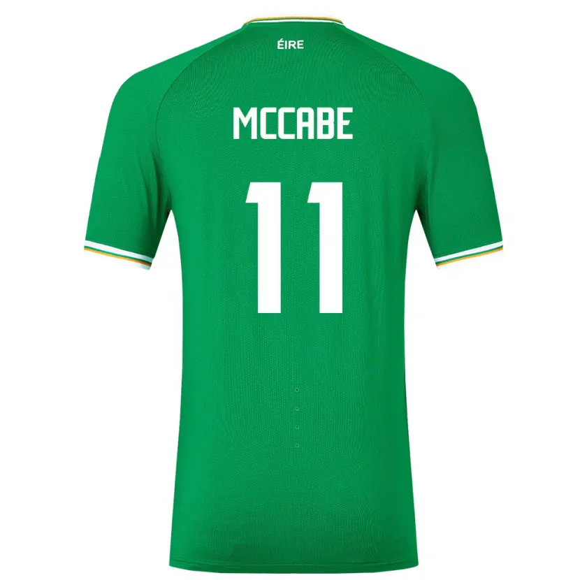 Danxen Män Irland Katie Mccabe #11 Grön Hemmatröja Matchtröjor 24-26 Tröjor T-Tröja