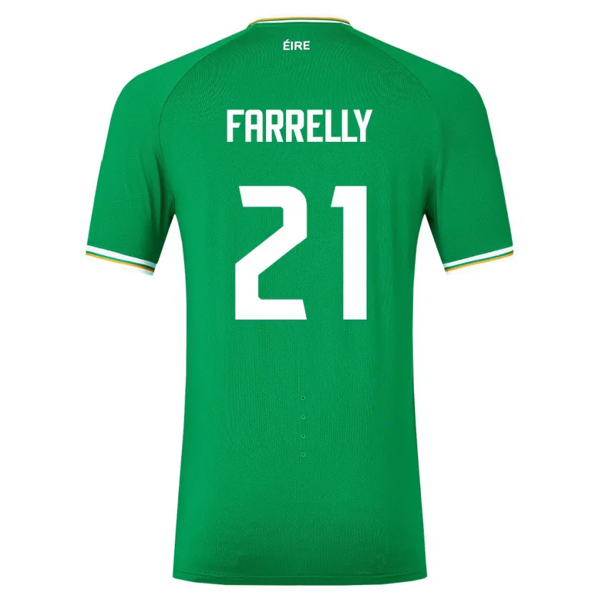 Danxen Män Irland Sinead Farrelly #21 Grön Hemmatröja Matchtröjor 24-26 Tröjor T-Tröja