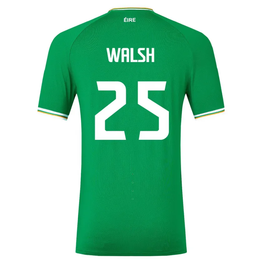 Danxen Män Irland Megan Walsh #25 Grön Hemmatröja Matchtröjor 24-26 Tröjor T-Tröja