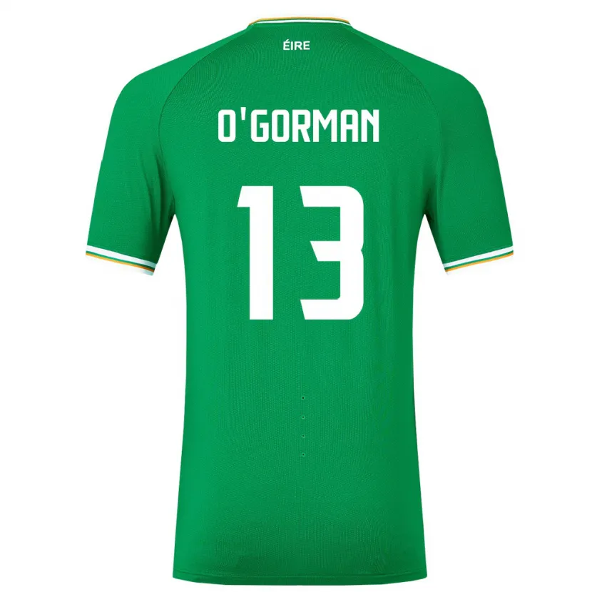 Danxen Män Irland Áine O'gorman #13 Grön Hemmatröja Matchtröjor 24-26 Tröjor T-Tröja