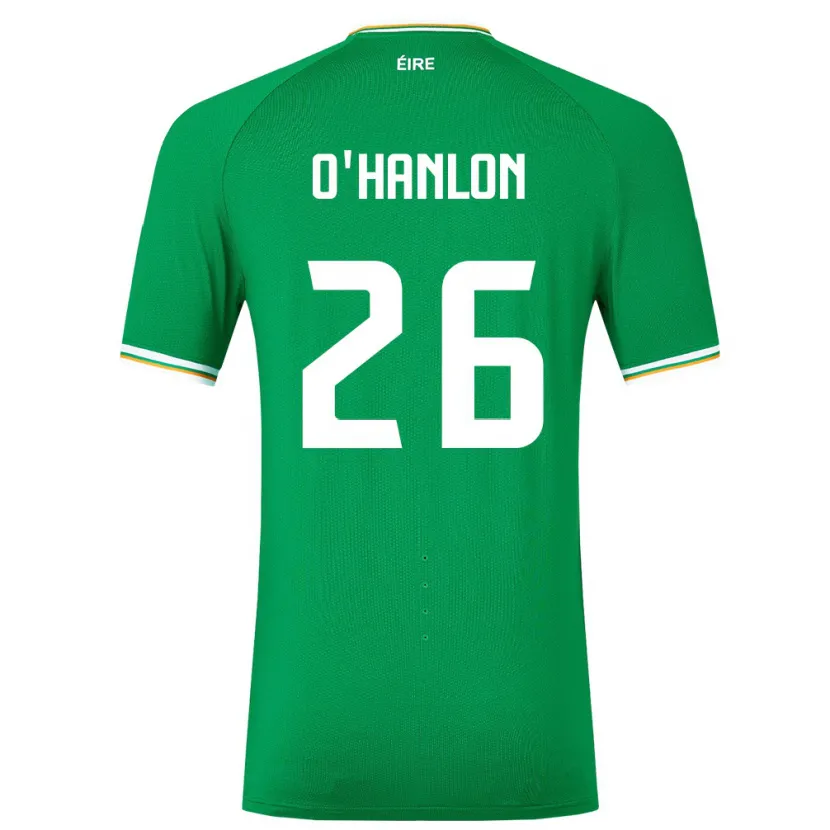 Danxen Män Irland Tara O'hanlon #26 Grön Hemmatröja Matchtröjor 24-26 Tröjor T-Tröja