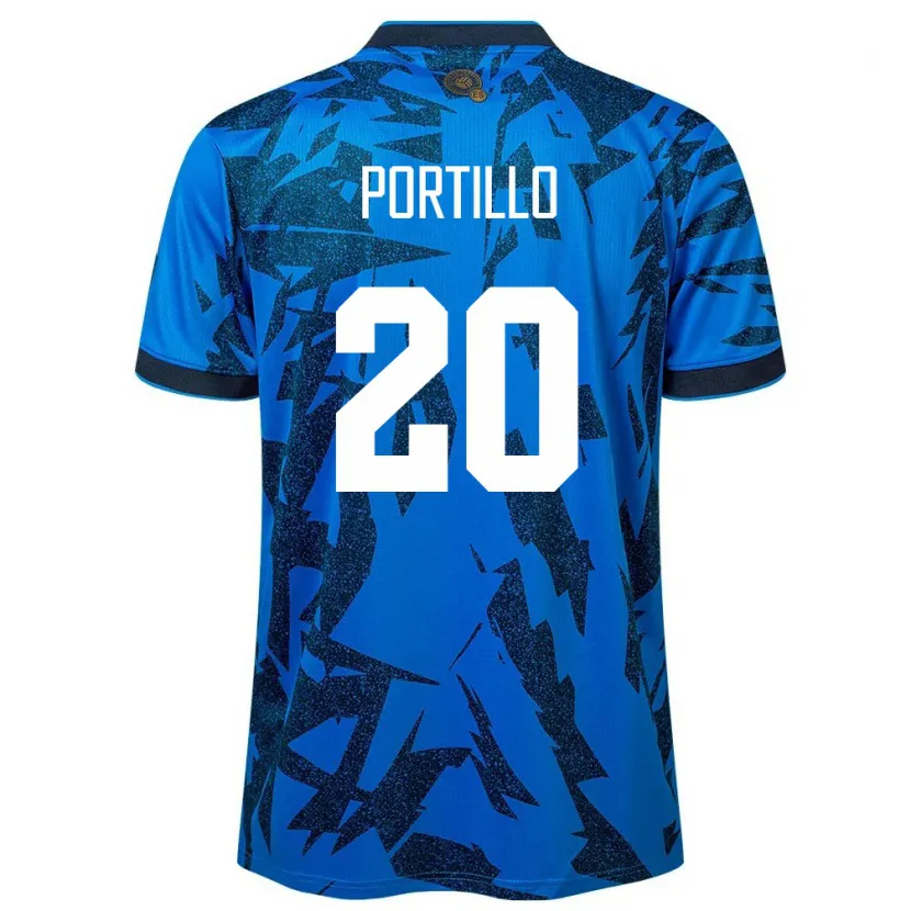Danxen Män El Salvador Isaac Portillo #20 Blå Hemmatröja Matchtröjor 24-26 Tröjor T-Tröja