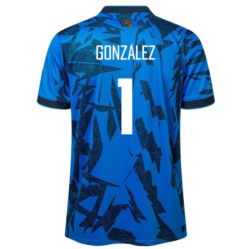 Danxen Män El Salvador Mario González #1 Blå Hemmatröja Matchtröjor 24-26 Tröjor T-Tröja