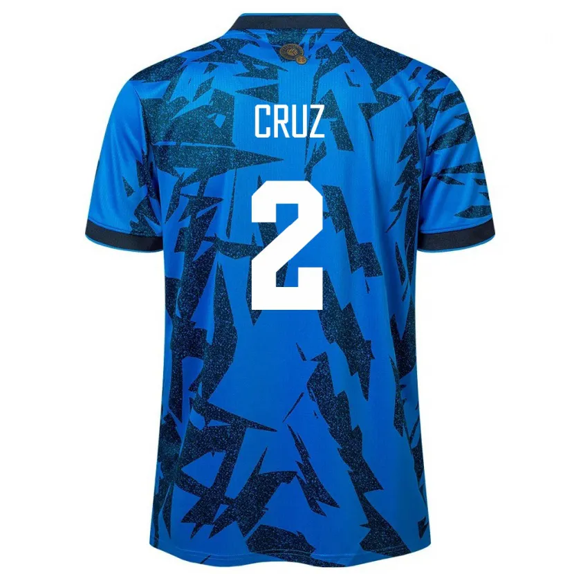 Danxen Män El Salvador Melvin Cruz #2 Blå Hemmatröja Matchtröjor 24-26 Tröjor T-Tröja