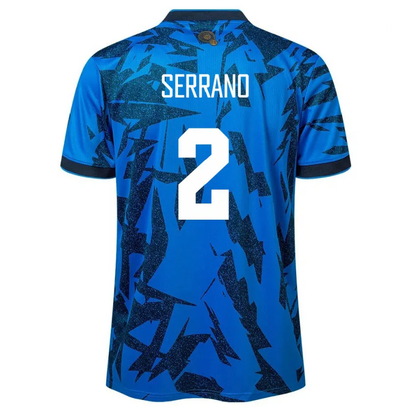 Danxen Män El Salvador Alejandro Serrano #2 Blå Hemmatröja Matchtröjor 24-26 Tröjor T-Tröja