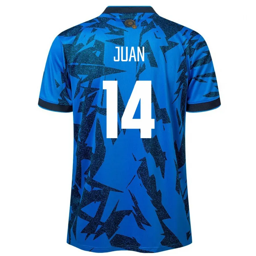 Danxen Män El Salvador Juan Sánchez #14 Blå Hemmatröja Matchtröjor 24-26 Tröjor T-Tröja