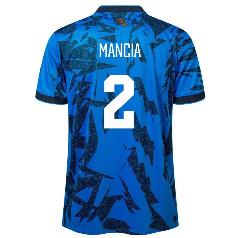 Danxen Män El Salvador Steven Mancia #2 Blå Hemmatröja Matchtröjor 24-26 Tröjor T-Tröja
