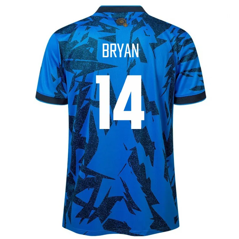 Danxen Män El Salvador Bryan Vásquez #14 Blå Hemmatröja Matchtröjor 24-26 Tröjor T-Tröja