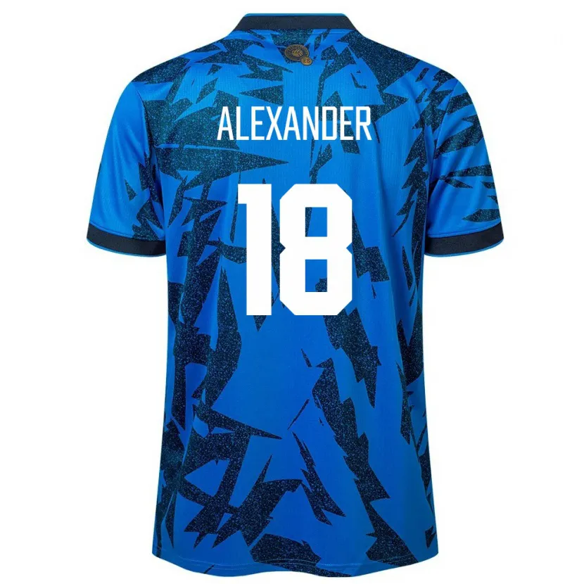 Danxen Män El Salvador Alexander Aguilar #18 Blå Hemmatröja Matchtröjor 24-26 Tröjor T-Tröja