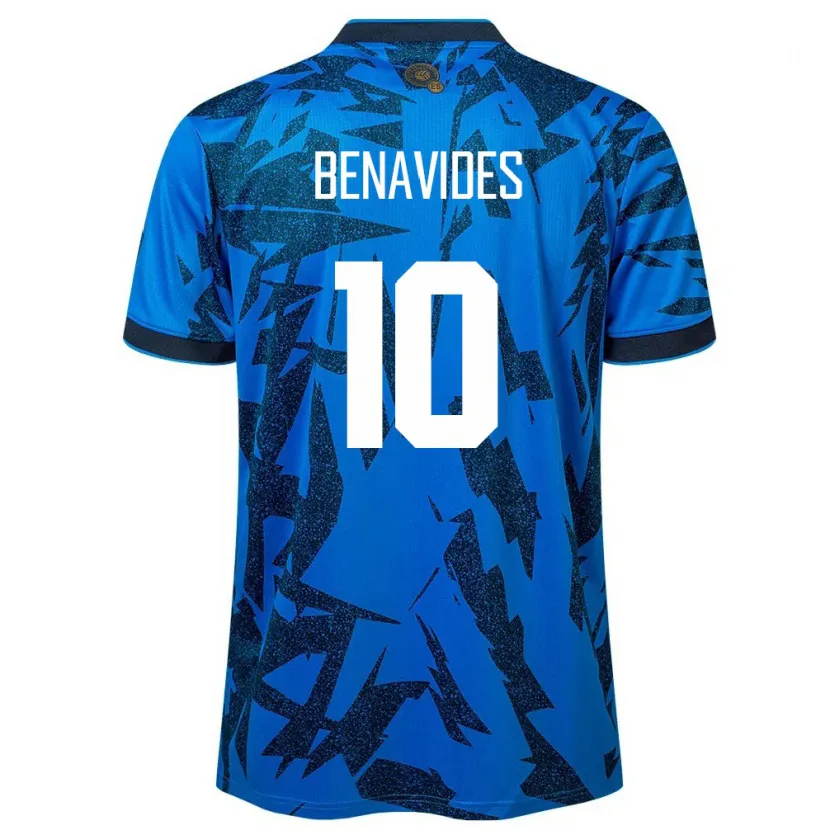 Danxen Män El Salvador Matthew Benavides #10 Blå Hemmatröja Matchtröjor 24-26 Tröjor T-Tröja