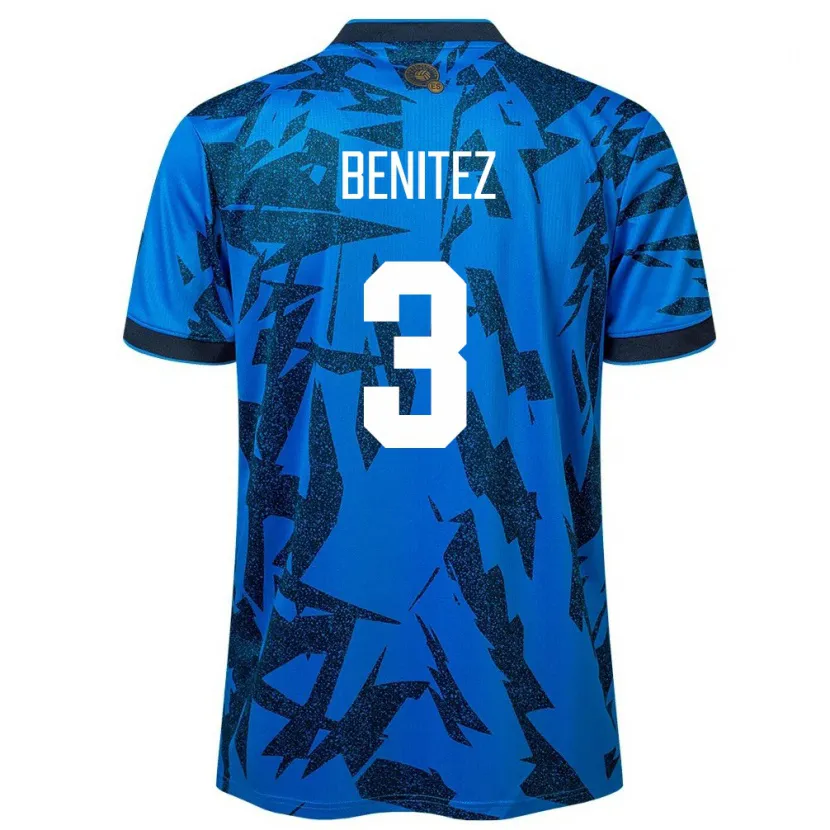 Danxen Män El Salvador Carolina Benitez #3 Blå Hemmatröja Matchtröjor 24-26 Tröjor T-Tröja