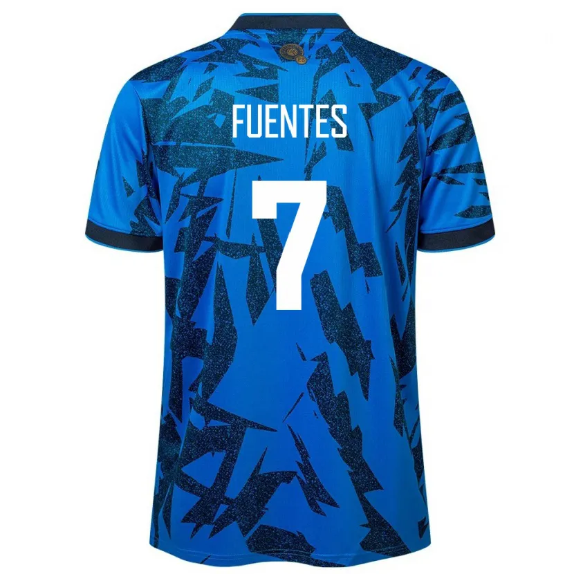 Danxen Män El Salvador Danielle Fuentes #7 Blå Hemmatröja Matchtröjor 24-26 Tröjor T-Tröja