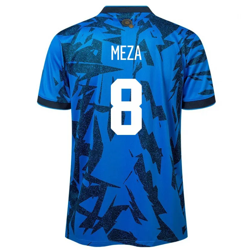 Danxen Män El Salvador Victoria Meza #8 Blå Hemmatröja Matchtröjor 24-26 Tröjor T-Tröja