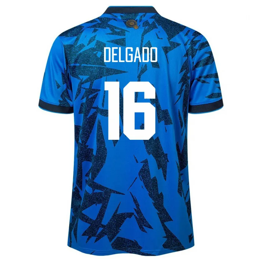 Danxen Män El Salvador Vasthy Delgado #16 Blå Hemmatröja Matchtröjor 24-26 Tröjor T-Tröja