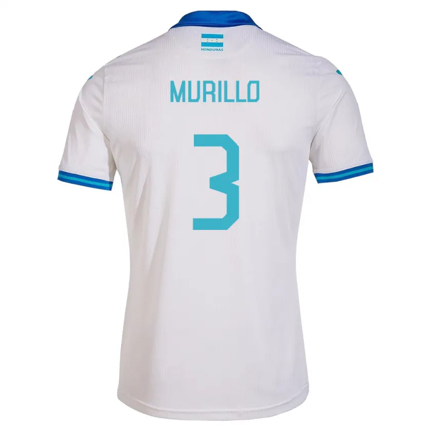 Danxen Män Honduras Bárbara Murillo #3 Vit Hemmatröja Matchtröjor 24-26 Tröjor T-Tröja