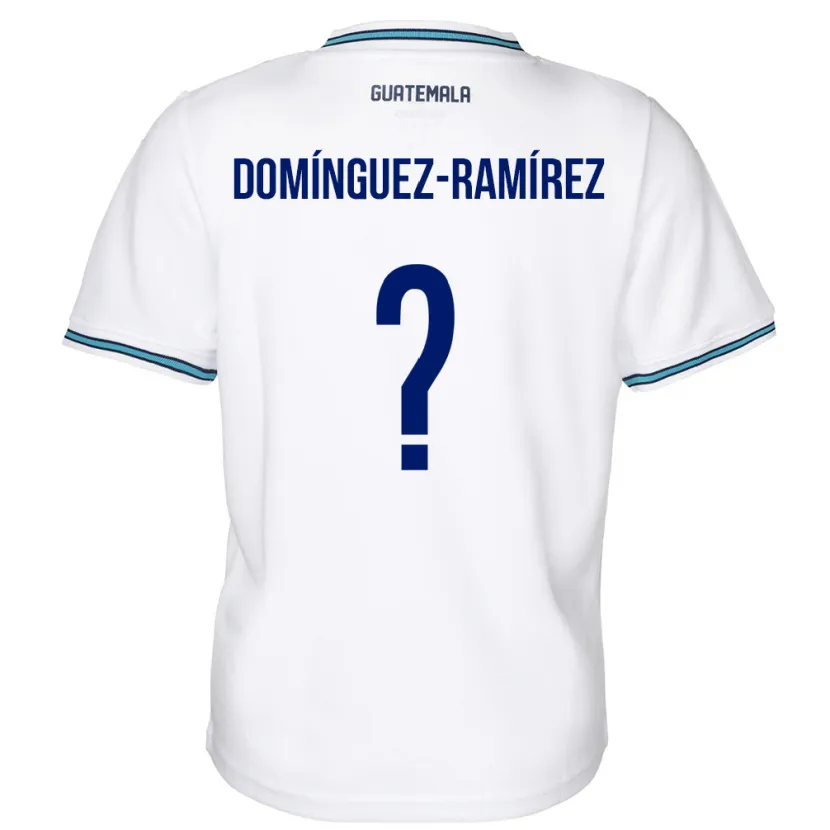 Danxen Män Gwatemala Marco Domínguez-Ramírez #0 Vit Hemmatröja Matchtröjor 24-26 Tröjor T-Tröja