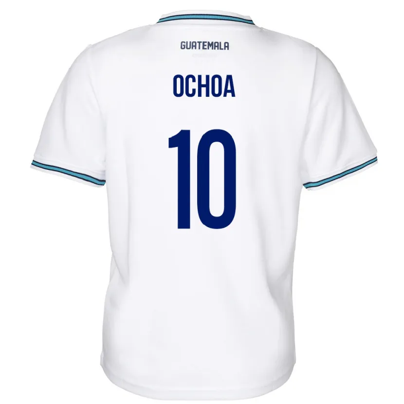 Danxen Män Gwatemala José Ochoa #10 Vit Hemmatröja Matchtröjor 24-26 Tröjor T-Tröja