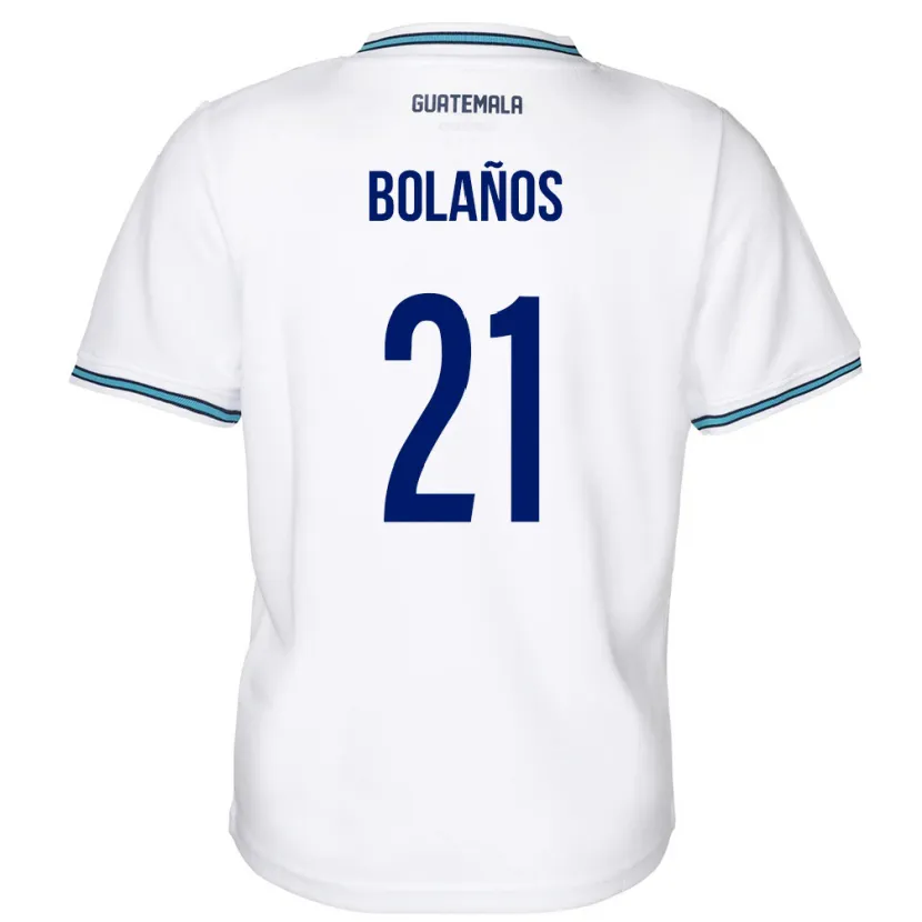 Danxen Män Gwatemala Diego Bolaños #21 Vit Hemmatröja Matchtröjor 24-26 Tröjor T-Tröja