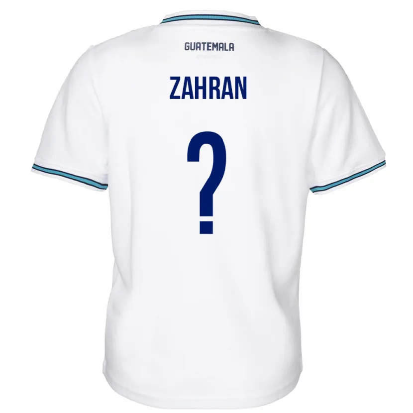 Danxen Män Gwatemala William Zahran #0 Vit Hemmatröja Matchtröjor 24-26 Tröjor T-Tröja