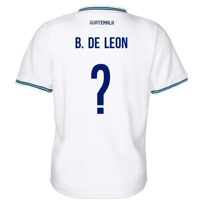 Danxen Män Gwatemala Brandon De Leon #0 Vit Hemmatröja Matchtröjor 24-26 Tröjor T-Tröja