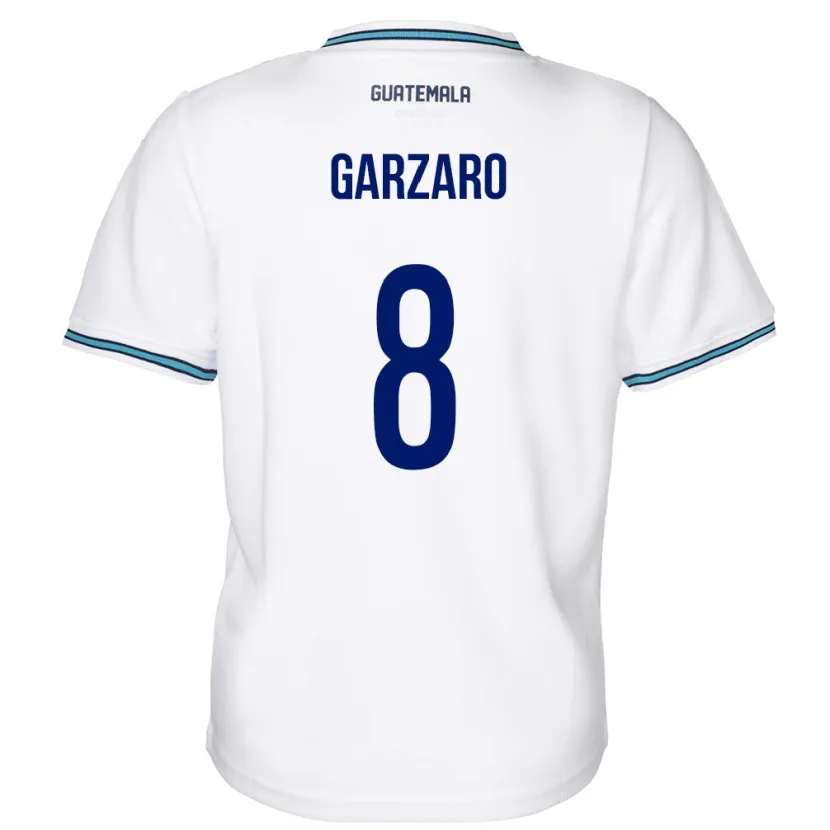 Danxen Män Gwatemala Santiago Garzaro #8 Vit Hemmatröja Matchtröjor 24-26 Tröjor T-Tröja