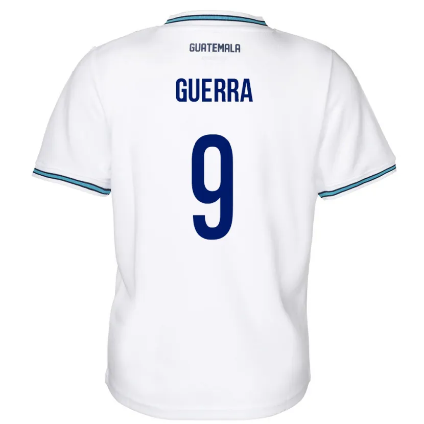 Danxen Män Gwatemala Oseas Guerra #9 Vit Hemmatröja Matchtröjor 24-26 Tröjor T-Tröja