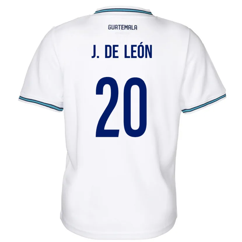 Danxen Män Gwatemala Jorge De León #20 Vit Hemmatröja Matchtröjor 24-26 Tröjor T-Tröja