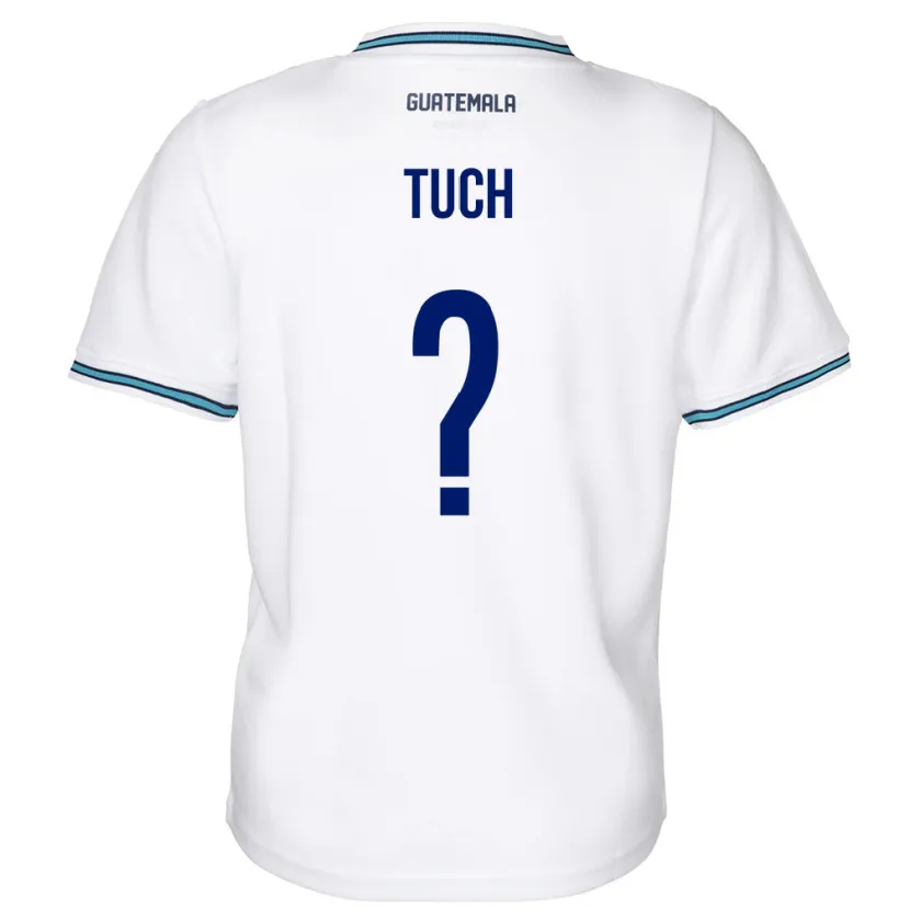 Danxen Män Gwatemala Lorenzo Tuch #0 Vit Hemmatröja Matchtröjor 24-26 Tröjor T-Tröja