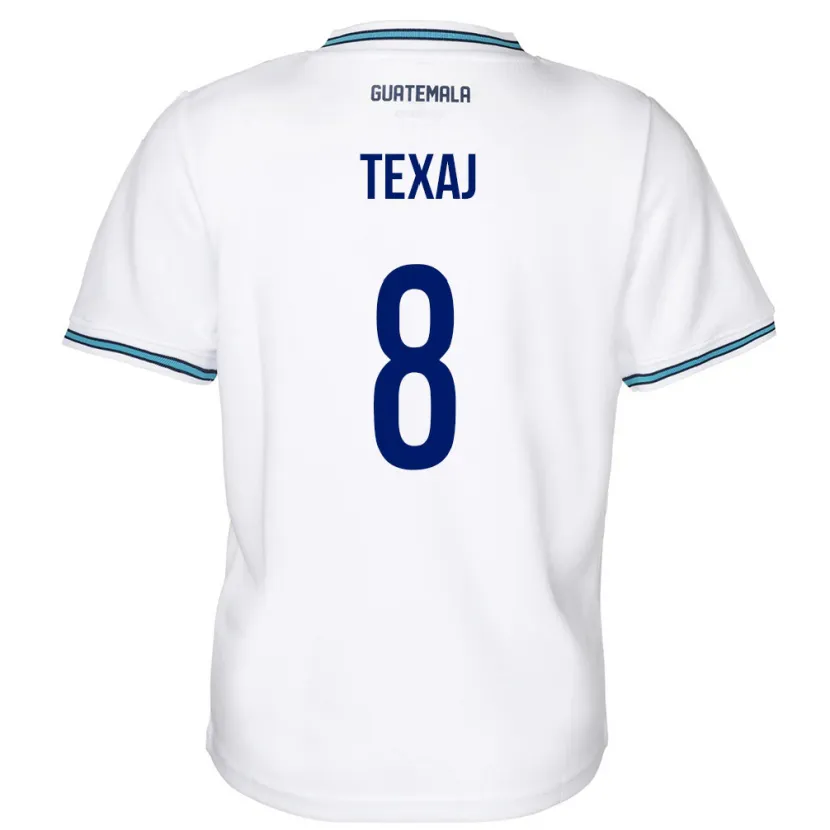 Danxen Män Gwatemala Elisa Texaj #8 Vit Hemmatröja Matchtröjor 24-26 Tröjor T-Tröja