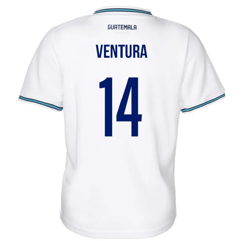 Danxen Män Gwatemala Madelyn Ventura #14 Vit Hemmatröja Matchtröjor 24-26 Tröjor T-Tröja