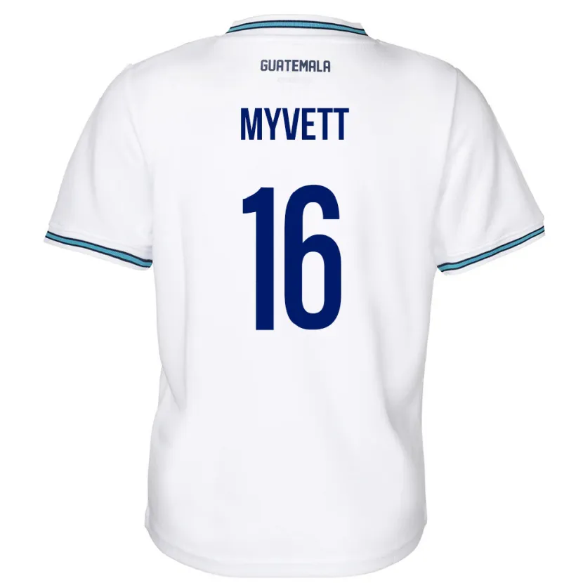 Danxen Män Gwatemala Jemery Myvett #16 Vit Hemmatröja Matchtröjor 24-26 Tröjor T-Tröja