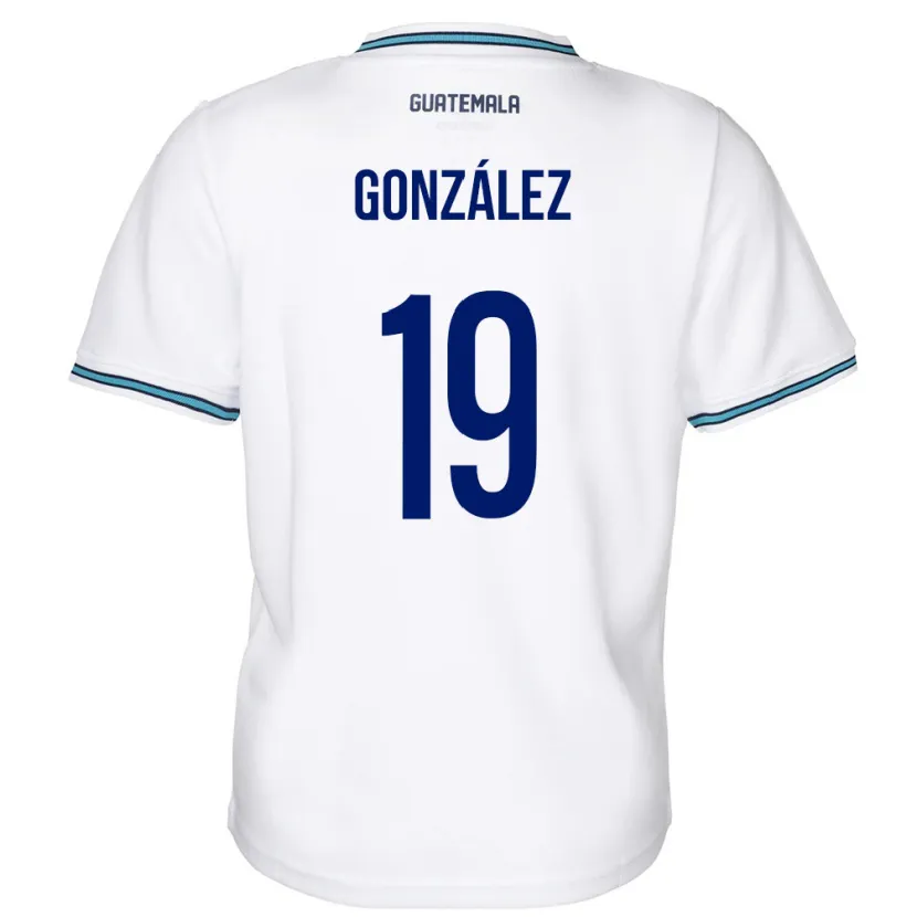 Danxen Män Gwatemala Karen González #19 Vit Hemmatröja Matchtröjor 24-26 Tröjor T-Tröja
